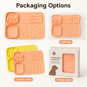 Tapis de léchage personnalisé en silicone pour chien, multi-zones, pour l'alimentation lente et l'enrichissement, adapté aux aliments secs et humides et aux friandises - Product Image 4