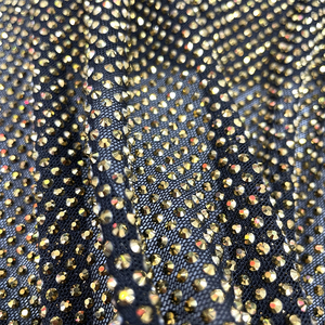Va008 Tùy Chỉnh Sửa Chữa Nóng Rhinestone Lưới Vải Tinh Thể Rhinestone Đàn Hồi Lưới Lưới Cho Ăn Mặc - Product Image 1