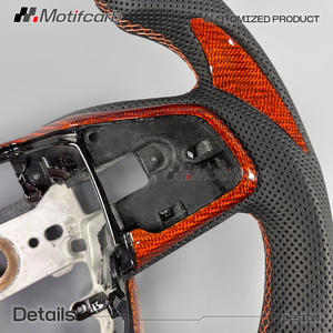 for Honda Civic 10-th generation 2016-2021 Type-R FK8 Si Coupe CR-V Customized Orange Trim Sport Carbon Fiber Steering Wheel - Product Image 4
