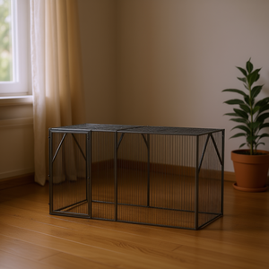 Cage à oiseaux en acier galvanisé 208 x 102 x 108 cm, cage pour animaux de compagnie durable, utilisation en intérieur - Product Image 2