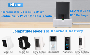 ULi Revolbat Replacement Solid State LiMn2O4 Battery for Video Doorbell Spotlight Cameras 2/3/4 6200mAh 3.65V Long-Lasting - Product Image 4