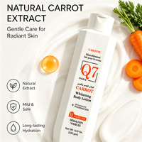 Crème Corporelle Éclaircissante et Hydratante au Beurre de Karité et à la Carotte 500ml, Anti-rides, Nourrissante, Personnalisable pour Femme