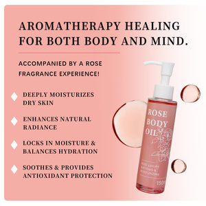 Huile Corporelle <span class=keywords><strong>Pure</strong></span> d'Huiles Essentielles pour Massage et Aromathérapie, Hydratation Profonde des Peaux Sèches, Adoucit la Peau, Vitamine E, Marque Privée - Product Image 4