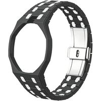 Biokeramisches Edelstahl-Uhrenarmband für Smartwatches - Wasserdichter Verstellbarer Riemen im Modischen Design