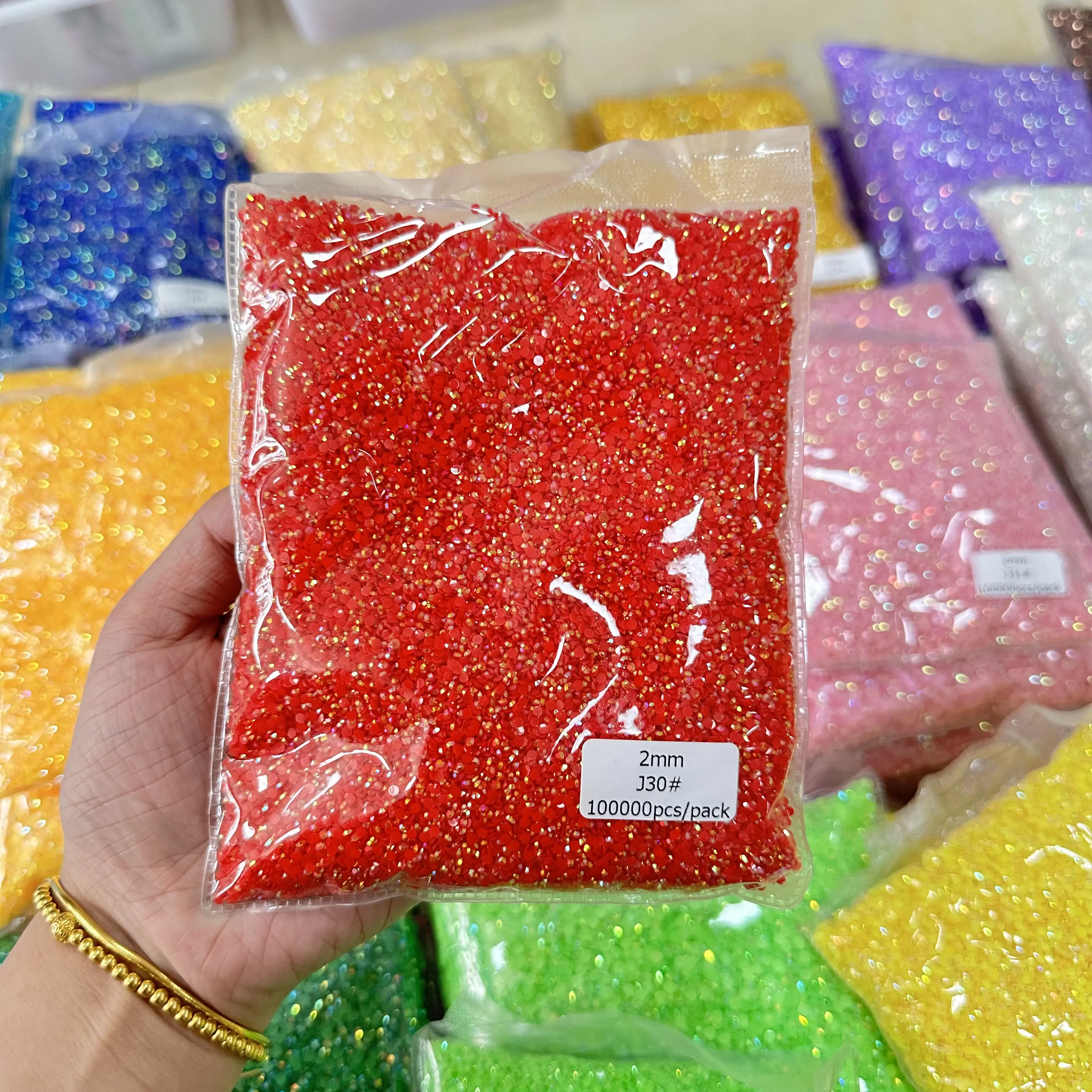 XULIN 100Kinds Color 2mm 3mm 4mm 5mm 6mm Flat Back Jelly AB Resin Rhinestone Wholesale For Tumbler Diy