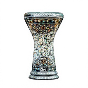 Auténtica Darbuka Gawharet El Fan Emerald Cove Sombaty de 23 cm con Perlas - Product Image 1
