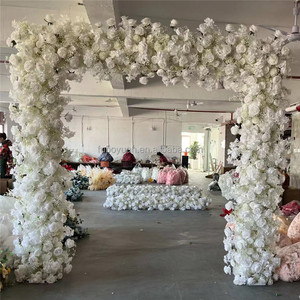 <span class=keywords><strong>SA</strong></span> personnalisé mariage fleur arc mariage toile de fond orchidée artificielle fleurs arc carré rose fleur arc pour la décoration d'entrée - Product Image 6