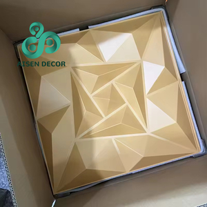Aisen hiện đại 3D PVC tấm Tường 500*500 mét sáng Bạc Kim Cương mô hình bền và không thấm nước cho hộ gia đình và sử dụng thương mại - Product Image 3