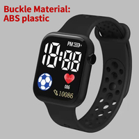 Montre connectée unisexe avec écran OLED, suivi d'activité physique, podomètre, montre connectée carrée, montre connectée tendance en plastique et caoutchouc pour le sport