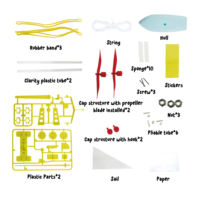 Kit de propulsion énergétique élastique DIY, modèle d'avion en plastique, outil d'apprentissage de la physique STEM, équipement de laboratoire d'ingénierie robuste pour juniors