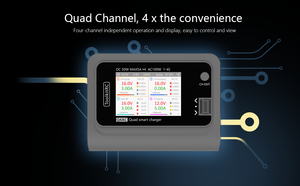 ToolkitRC Q4AC 4x50W 5A AC 100W <span class=keywords><strong>4</strong></span> 포트 DC 스마트 방전기 충전기 XT60 1-4S <span class=keywords><strong>Lipo</strong></span> 배터리 옵션 - Product Image 2