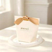 Carpeta de Arte Negra de Lujo con Logotipo Personalizado en Relieve, Mini Bolsas de Regalo Reciclables para Decoración de Bodas y Fiestas, Bolsas de Embalaje para Dulces con Cinta