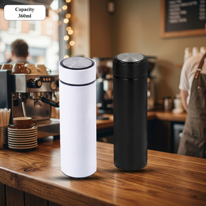 Bouteille d'eau isotherme en acier inoxydable de 360 ml avec affichage de la température intelligent, maintien au chaud de 12 à 24 heures, portable et anti-fuite - Product Image 1