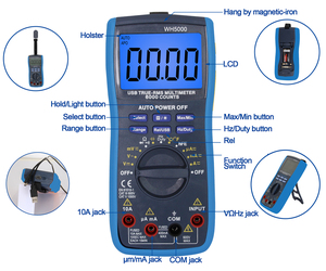 Multímetro Digital USB WH5000 con Interfaz TRMS, Almacenamiento de Datos, Retroiluminación, Retención de Datos y Visualización del Valor Mínimo - Product Image 3