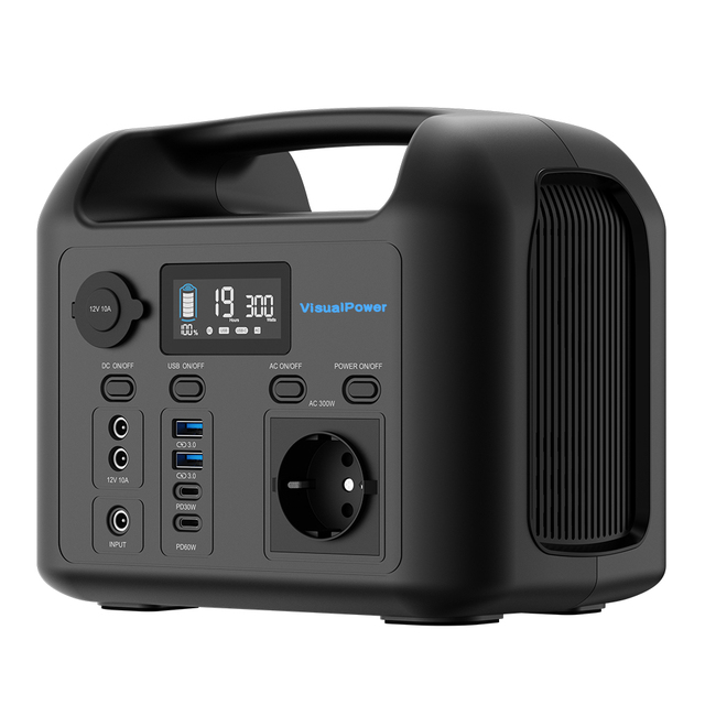 Rechargeable Backup Power Lifepo4 Battery Emergency Solar Generator 300w  Portable Power Station