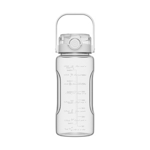 Double Drink Large Capacity Water Bottle 2000Ml Graduated Plastic Straw Cup Reusable Sports Bottle For Men Women - Product Image 5