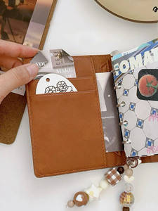 M5 <strong>Leather</strong> Handbook Loose-leaf Book High Value Notebook Carry-on Pocket Small Book <strong>Diary</strong> A5 Binder - Product Image 4