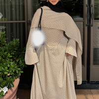 Abaya modeste Willson, vêtements islamiques modestes Willson, jupe en tissu à pois, robe 2 pièces, robe musulmane élégante et unique