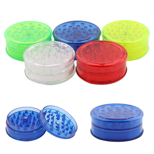 Richer Brand 60mm <b>Plastic</b> Dry Herb <b>Grinder</b> 3-Piece Simple Durable Design Mix Color Custom Logo Hot Selling Tobacco Accessories - Product Image 1