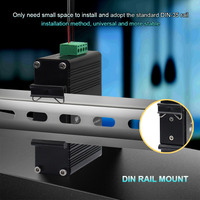 Mini Switch PoE Industrial de 5 Puertos Gigabit y 30W, Switch de Fibra PoE+ Reforzado IEEE 802.3af/at de 30W, 12V-48VDC