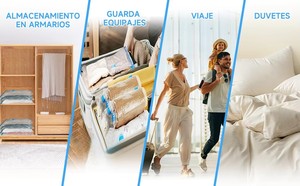 Sacchetti Sottovuoto Trasparenti Classici <span class=keywords><strong>N</strong></span>- con Pompa Elettrica, Compressione Salvaspazio per Vestiti e Biancheria da Letto - Product Image 3