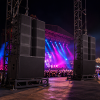 KA208 Speaker Bass Linear Aktif Ganda 8 Inch dengan Rigging Line Array Speaker Audio Profesional Aktif Line Array