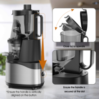 Extracteur de jus électrique étanche en gros pour la maison, presse à froid à mastication lente, moteur silencieux, facile à utiliser en anglais