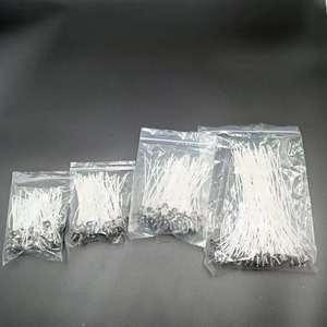 Juego de Mechas de Algodón Recubiertas de Cera Blanca de 20 cm |   Paquetes de 100 Piezas (Bases Metálicas de 1.5 cm) - Product Image 2