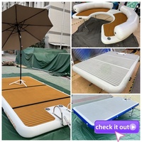 Marine DWF Gonflable Yacht Dock Eau Plate-Forme Flottante Île Nager Gonflable Flottant Ponton Bateau Dock Station