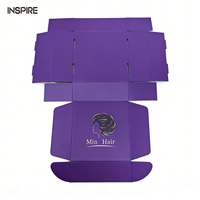 Cajas de Correo Impresas con Logotipo Personalizado, Cajas de Cartón Corrugado Reciclables para Pelucas de Cabello Humano, Caja de Embalaje para Regalos y Envíos