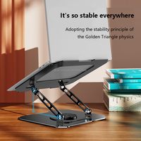 Haute qualité Portable bureau 360 Rotation support pour ordinateur portable métal ergonomique multi-angle réglable support pliant pour tablette PC