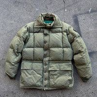 Veste matelassée vintage pour homme de haute qualité, sur mesure, style streetwear, épaisse, à col haut, en duvet