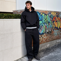 Survêtement Homme Personnalisé 450 500 g/m² Jogger Décontracté, Sweat à Capuche Lourd et Pantalon Évasé