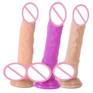 liquid silicone dildo double testicular lesbian dildo realistic with strong sucker cup