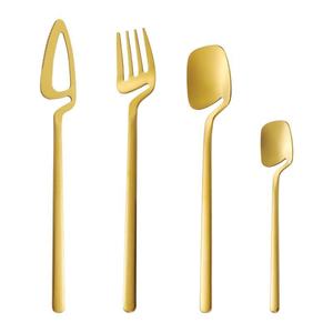 تخفيضات كبيرة على طقم أدوات مائدة من الفولاذ المقاوم للصدأ سكين أواني مائدة غربية مبتكرة طقم أدوات مائدة معلقة ذهبية للحفلات - Product Image 6