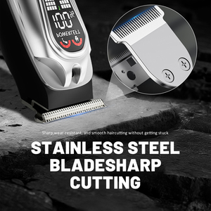 Chuyên Nghiệp Tóc Cắt Cho Người Đàn Ông Cắt Tóc Cắt Và Tông Đơ Đặt Mens Không Dây Tóc Clipper Cho Thợ Cắt Tóc Cắt Tóc Kit Phai - Product Image 5