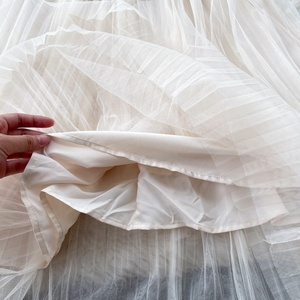Robe longue plissée d'été à col rond pour femme, style tunique, avec patchwork et dentelle - Product Image 5