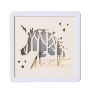 Lampe de chevet 3D sculptée en papier, luminaire à LED, idéal pour une Table, une chambre à coucher, ou comme cadeau du Festival, pour <span class=keywords><strong>la</strong></span> fête des mères ou une amie - Product Image 3