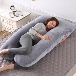 Almohada en Forma de U Extraíble para Mujeres Embarazadas, Fibra de Poliéster, Funda de Algodón Puro, Almohada Grande para la Cintura para Maternidad - Product Image 6