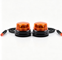 Luz de Baliza LED con Función SYNC, Kit de 2 Piezas, Base Magnética y con Ventosa, ECE R65 R10 IP66 12-24V, Luz Estroboscópica de Advertencia para Vehículos