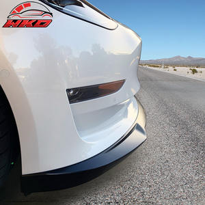 Compatible con Tesla Model 3 17-23, Estilo IKON, Spoiler Delantero de PP Negro Sin Pintar, Accesorio Exterior de Alta Calidad - Product Image 2