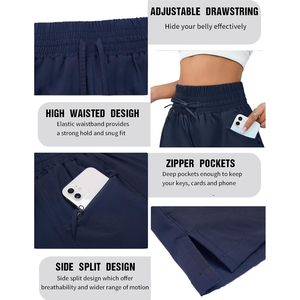 FOXA Short en maille pour femme avec poche pour téléphone, coupe ample, couleur unie, polyester, vêtements de fitness - Product Image 3