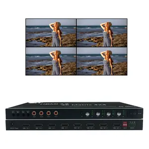 Rumah Audio Video Remote Control Switcher 4K UHD Hdmi Splitter Switcher Box 4 In 4 Out Hdmi Splitter dengan Gambar Yang Berbeda