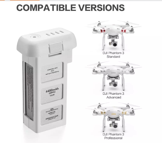 Top Quality 15.2V 4480mAh drone battery for dji phantom 3 battery