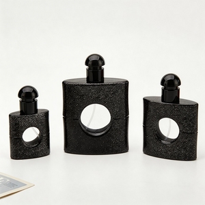 Flacon de parfum en verre de 50 ml avec un design unique - Inoubliable à première vue, noir mystérieux et scintillant - Product Image 1