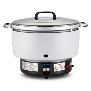 Gas Rice Cooker 10Liter With Cast Aluminum Innerpot For 50 Persons 50 Cups LP Gas Rice Cooker Factory