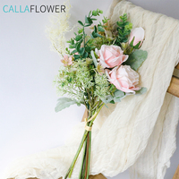 YC1035 — Mini Bouquet de roses artificielles, fausses fleurs, pour un mariage, meilleure vente