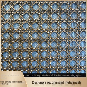 Rideau en tissu métallique tissé en acier inoxydable, paroi décorative suspendue au plafond, fabrication chinoise - Product Image 2