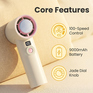 Ventilateur électrique portable OEM personnalisé avec logo, haute vitesse, rechargeable, avec fonction Power Bank, pour le refroidissement en extérieur et les voyages - Product Image 3
