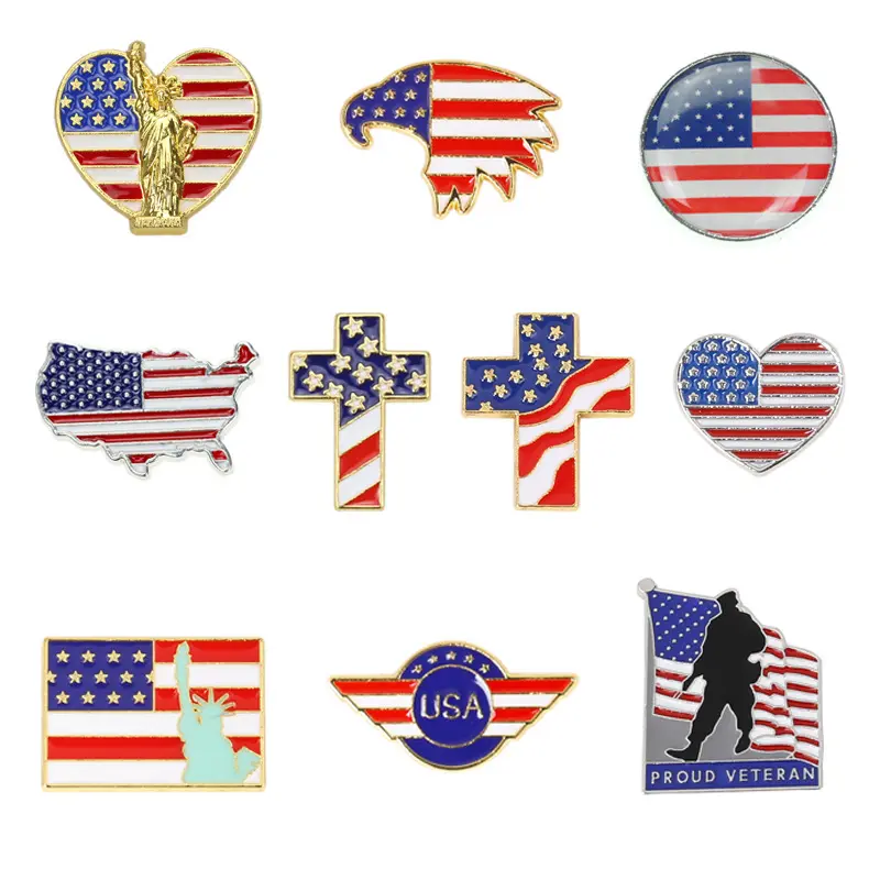 Заводская булавка с американским флагом страны, патриотическая оригинальность, булавки для сувениров